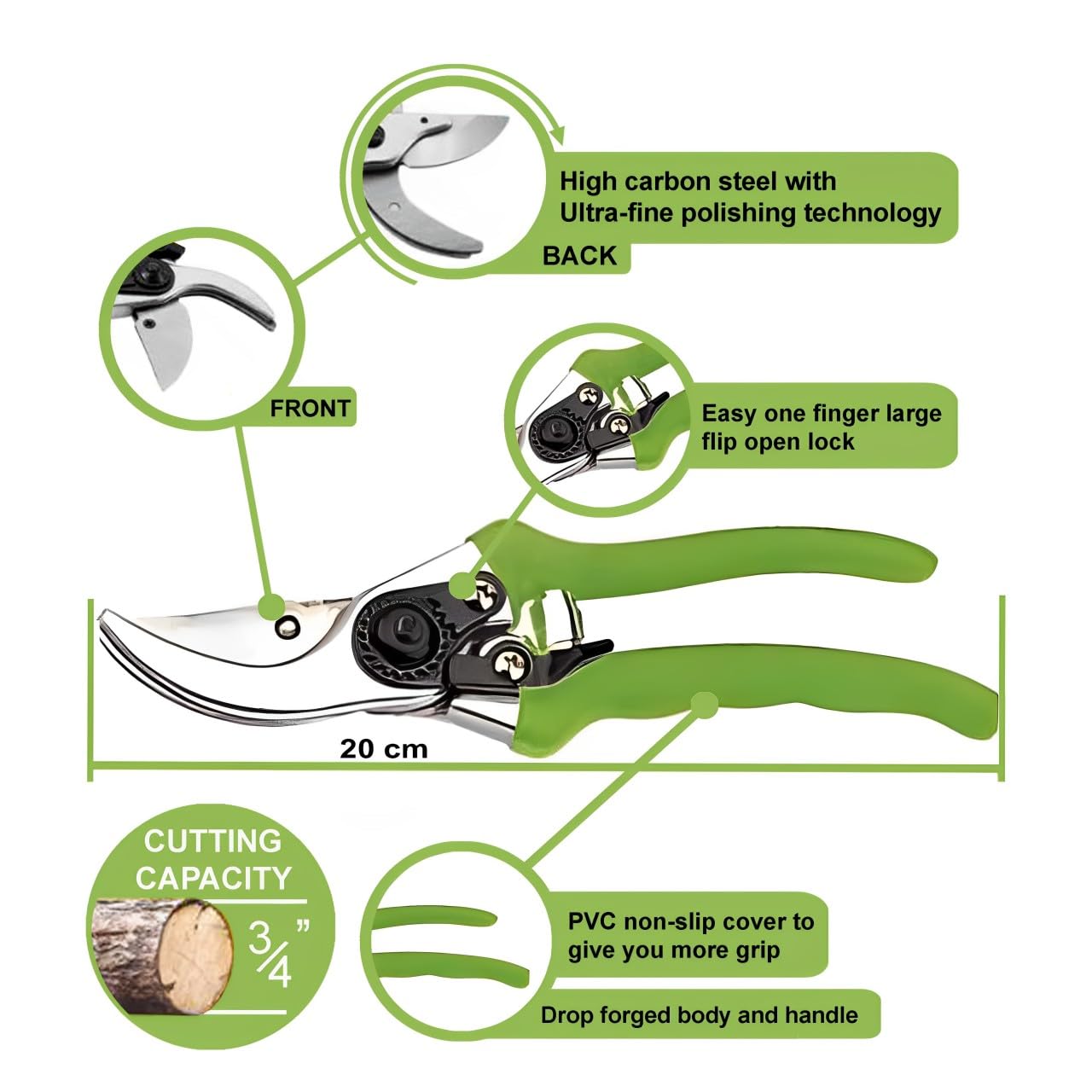 3pc Shear Set Tree Loppers Heavy Duty Professional Hedge Clippers Sharp Pruning Shears Tree Planter Tree Cutting Tool Shears Lopper Set Sharp Pruning Shears Tree & Shrub Care Kit