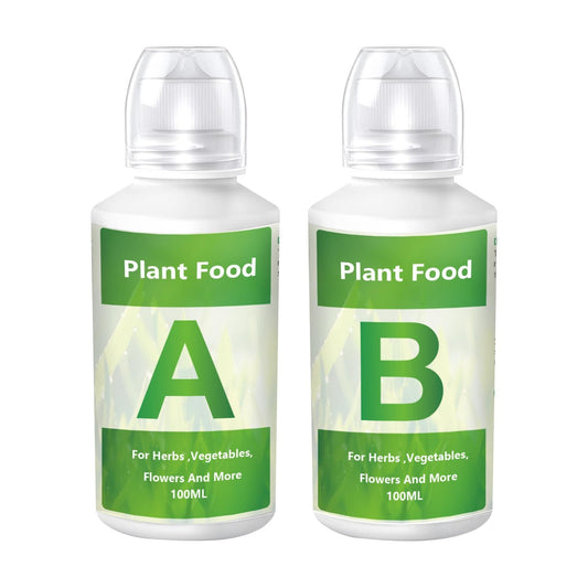 jamgeery Hydroponic Nutrients,Vegetable Growing Nutrients | A & B Plant Food for Hydroponics Growing System and Potted Houseplants, Plant Fertilizer