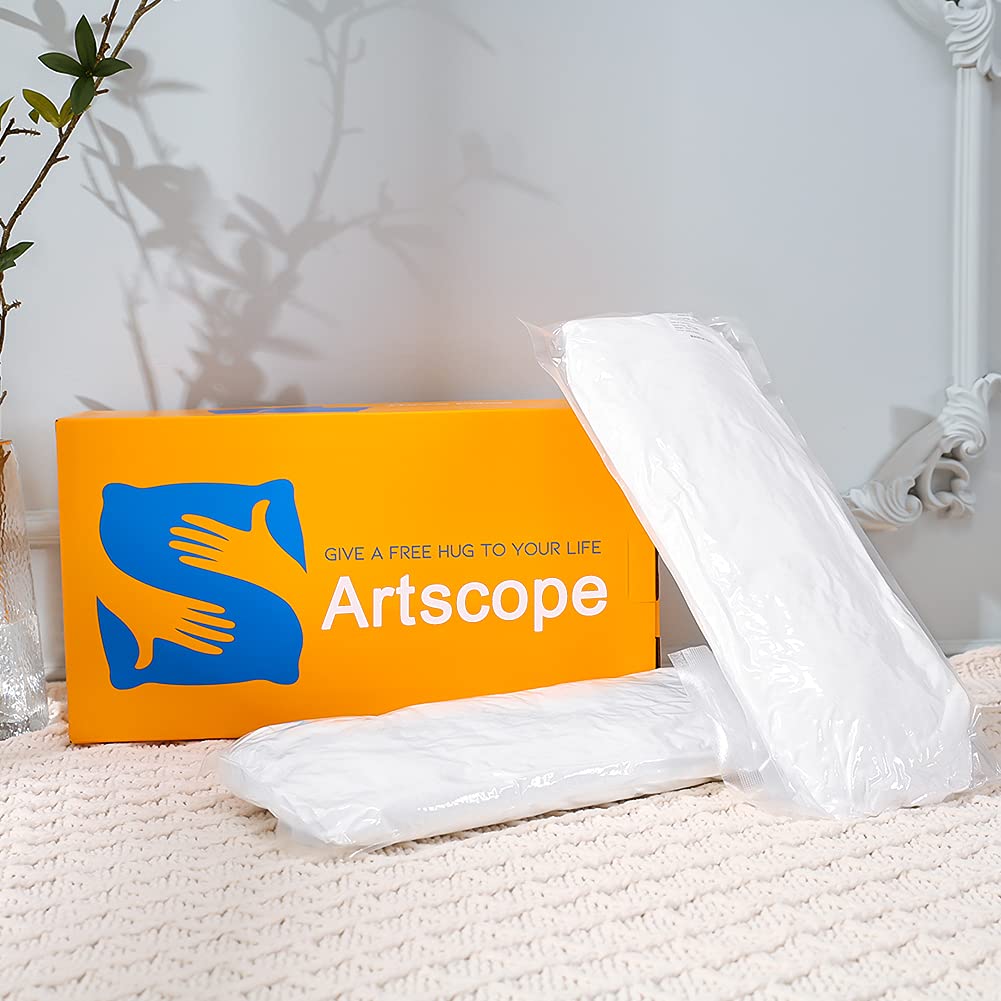 Artscope Premium Square Form Cushion Inner Pads, Set of 4 Waterproof Cushion Stuffer for Patio Garden Bench Sofa Farmhouse - Out-Indoor Decorative Pillows Inserts, Standard/White 45x45cm