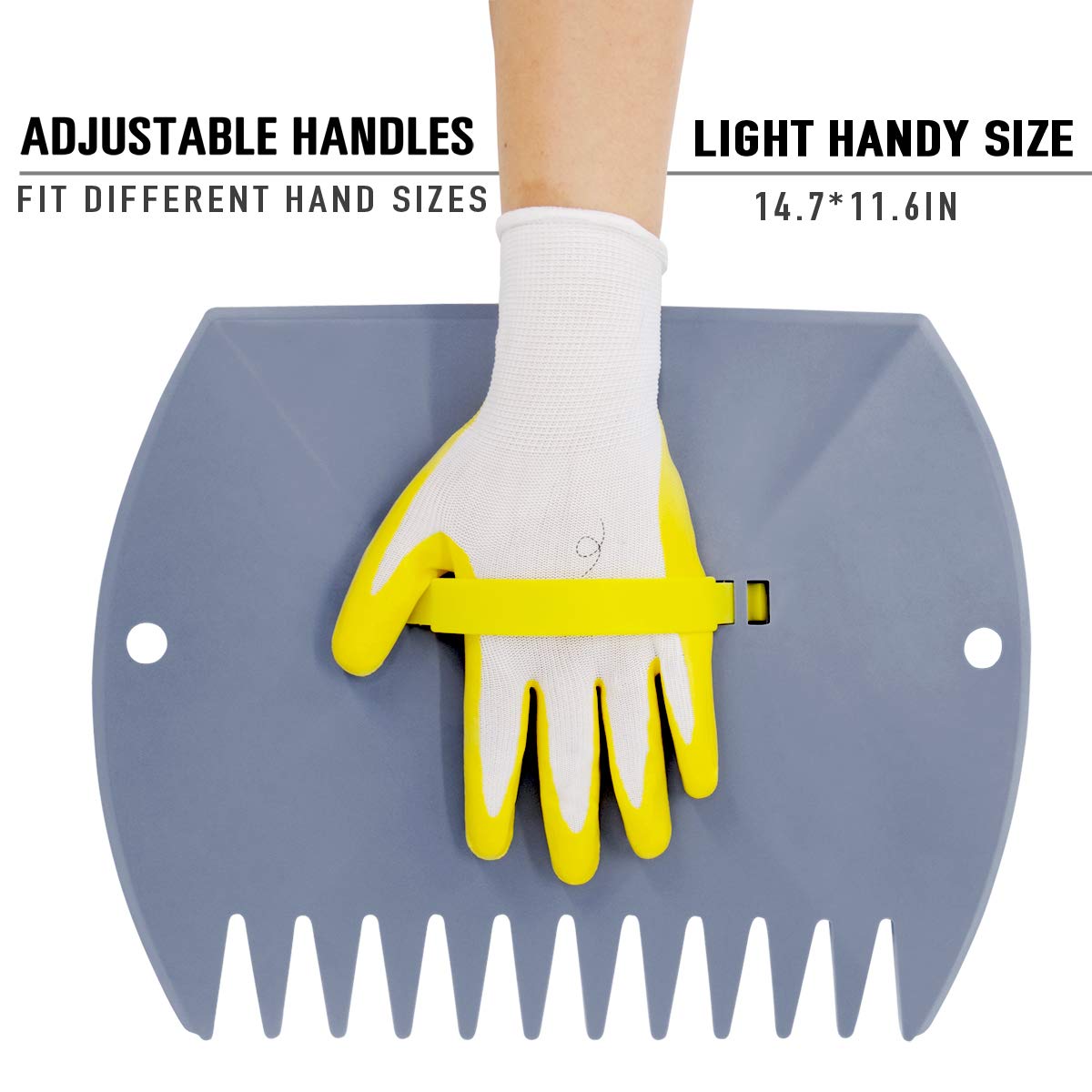 Jardineer Garden Leaf Scoops Yard, Leaf Grabber Claws Lightweight, Yard Rake Grabber - Removal of Grass, Lawn Clippings, Twigs or Debris (2 Pack)