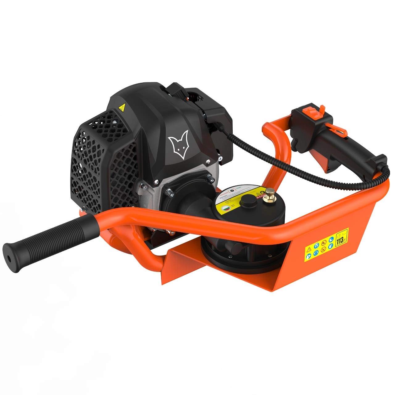 Fuxtec Petrol Earth Auger – post hole borer FX-EB152 motor 52cc | 3HP | 3 Drill Bits (100–150-200mm) | Easy Starter | Oil Control Window | Ideal for Fence Posts, Planting Holes & Garden Projects