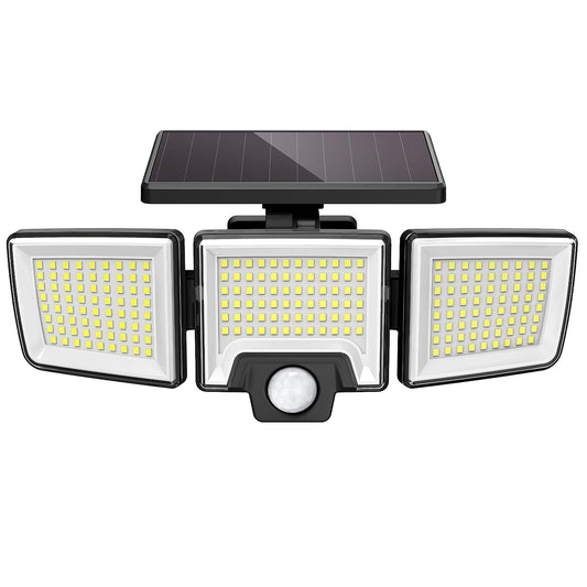 CLAONER Solar Lights Outdoor, Upgraded 216 LED Motion Sensor Security Light with 360° Wide Lighting Angle, Easy to Install, IP65 Waterproof Durable Solar Powered Flood Lights for Outside