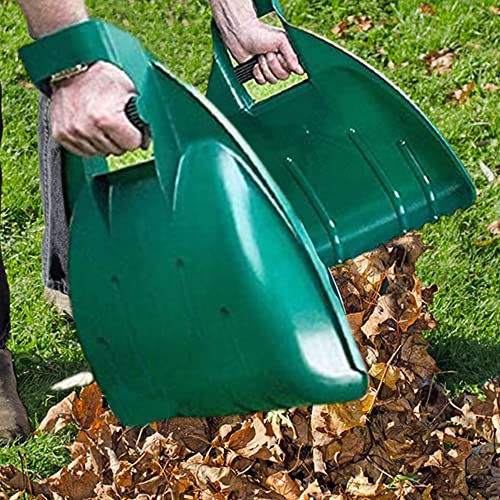 ACCURATE Set of 2 Leaf grabbers, the easy way to keep your outdoor areas tidy, lightweight and easy to use-Forest Green (1)
