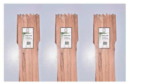 kanta 3 x Garden Trellis Expandable Wooden Plant Support 150cm x 60cm colour shades may vary.