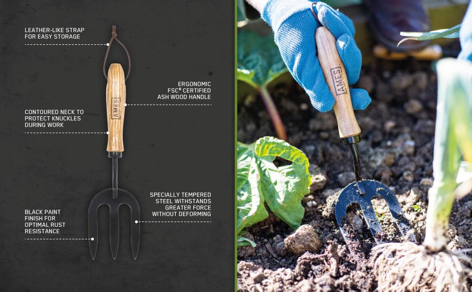 AMES Hand Fork - Carbon Steel