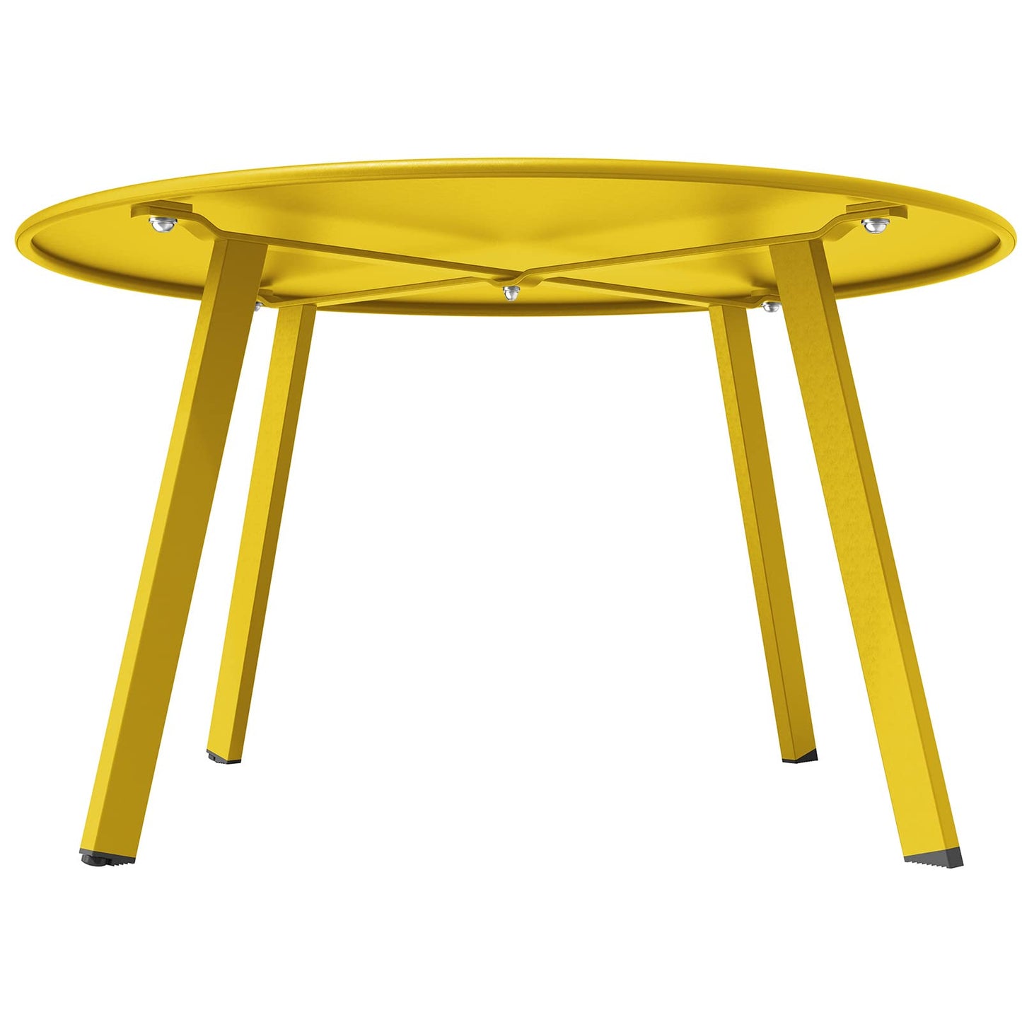 Grand patio Coffee Table Side Table Round End Table for Outdoor 70CM X 70 CM Lightweight Beside Table for Garden Terrace Living Room Office Outdoor Indoor Balcony -Yellow