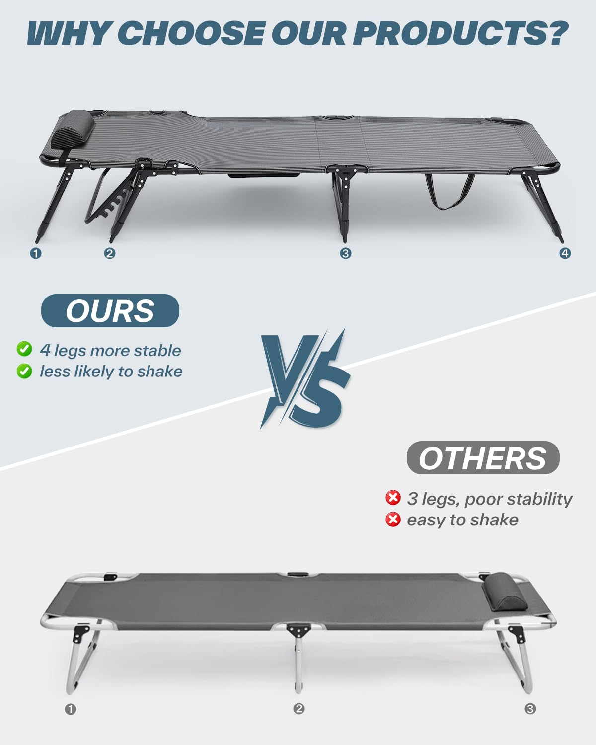 Sun Lounger 5 Position Adjustable, Sunloungers with Mattress and Headrest for Garden Recliner Beach Terrace Pools Camping Bed Guest Bed for Home, Office Nap, Indoor, Camp