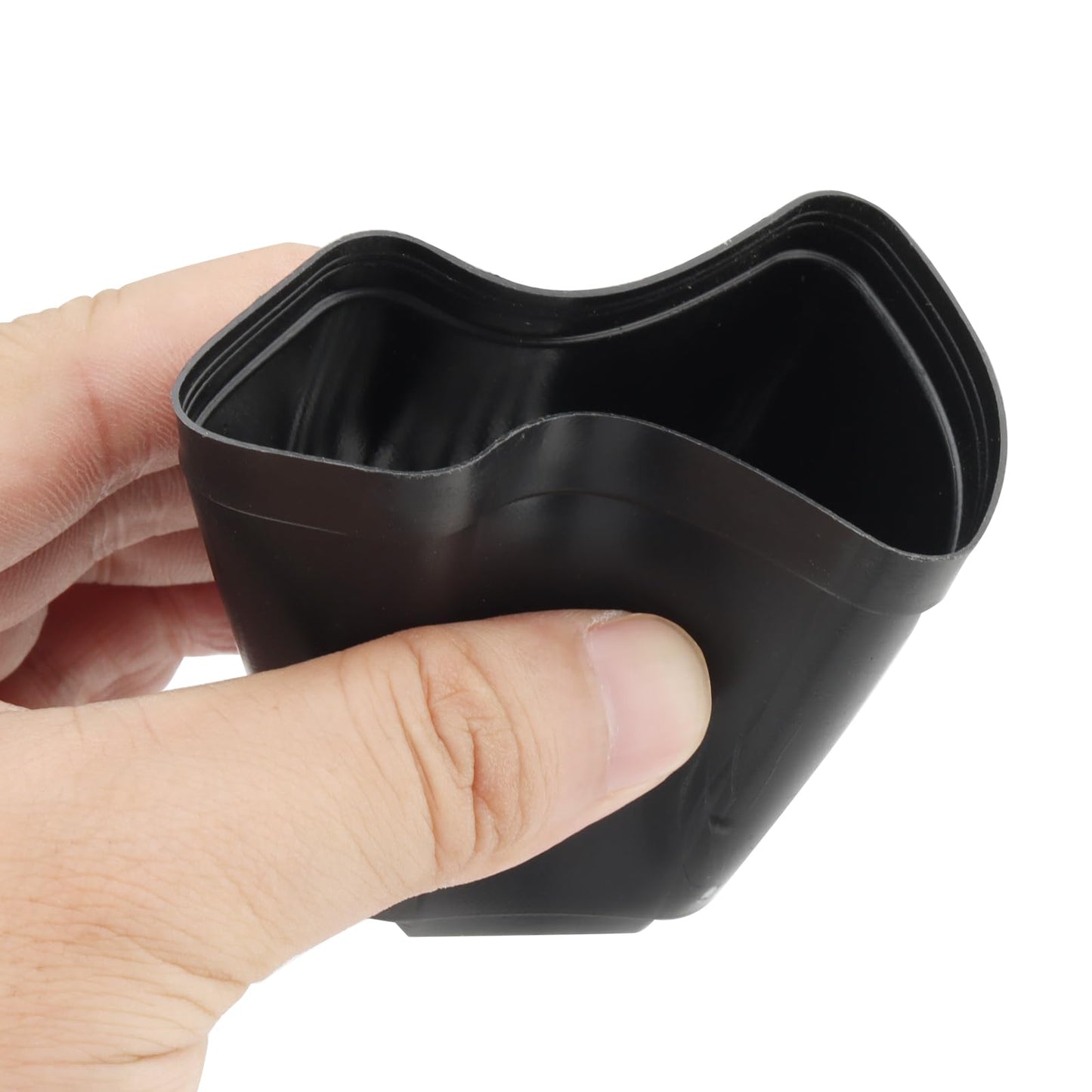 ZEONHAK 200 Pack 5.5cm Small Square Black Plant Pot, 2 Inch Mini Plastic Garden Flower Planter Pots for Succulents, Seed Nursery