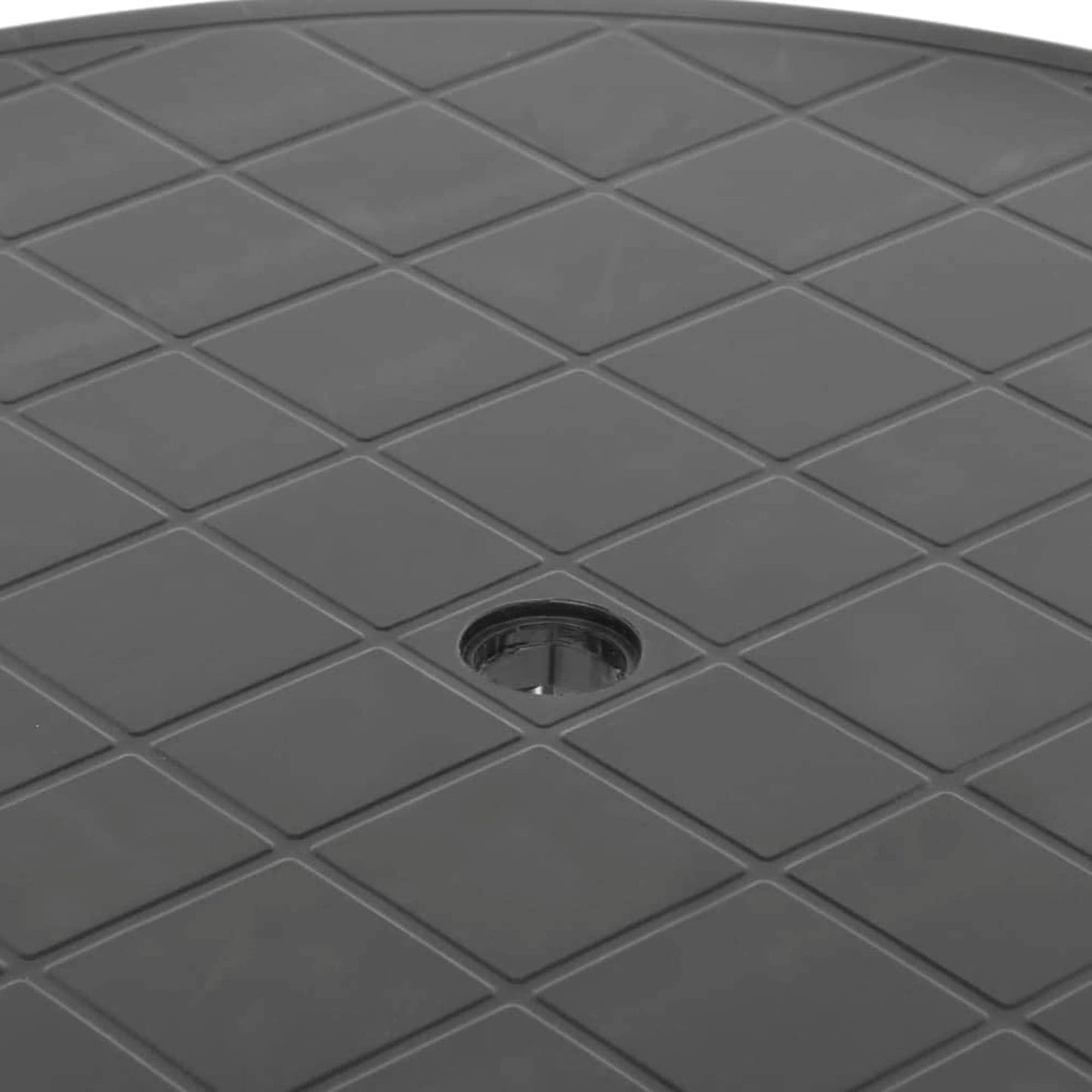 URBNLIVING 90cm Round Black Outdoor Bistro Drinks Table Plastic Garden Patio Dining Furniture Outdoor Side Table