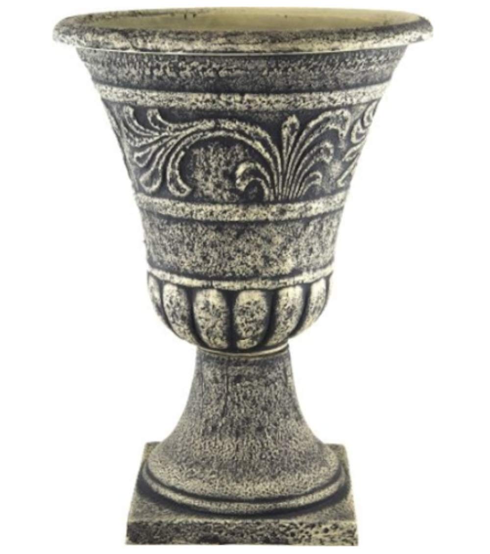 Muddy Hands Stone Look Large Plant Pots Outdoor Garden Patio Urn Stand Round Tall Planters (1)