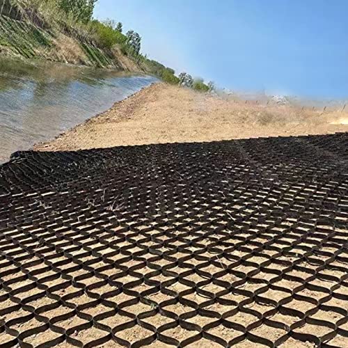 ZJKXJH Permeable Paving Grid, Honeycomb Geogrid for Slope Driveways, Garden, Parking Lots, Landscaping, Soil Reinforcement Confinement System (Color : WxL, Size : 6X10m/19.7X32.8ft)