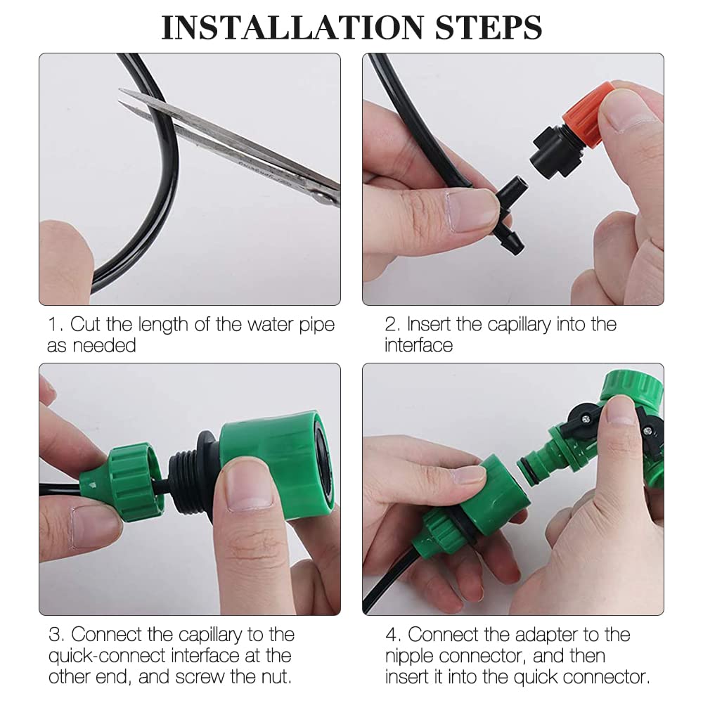 Gobesty Garden Watering System, Greenhouse 30M DIY Auto Drip Lrrigation Kit, Micro Drip Irrigation Automatic Watering System, Dripper Automatic for Lawn, Patio, Landscape, Flower Bed, Terrace Plants