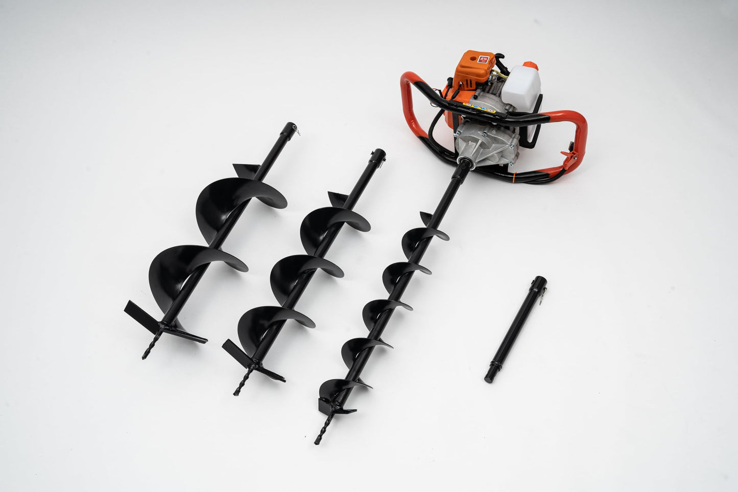 Levkitch 52cc ‎Petrol Auger Heavy Duty Fence Post Hole Diggers Kit with 3 Drill Bits Diameter 4"6" 8" Earth Augers Post Hole Borer Drilling Machine