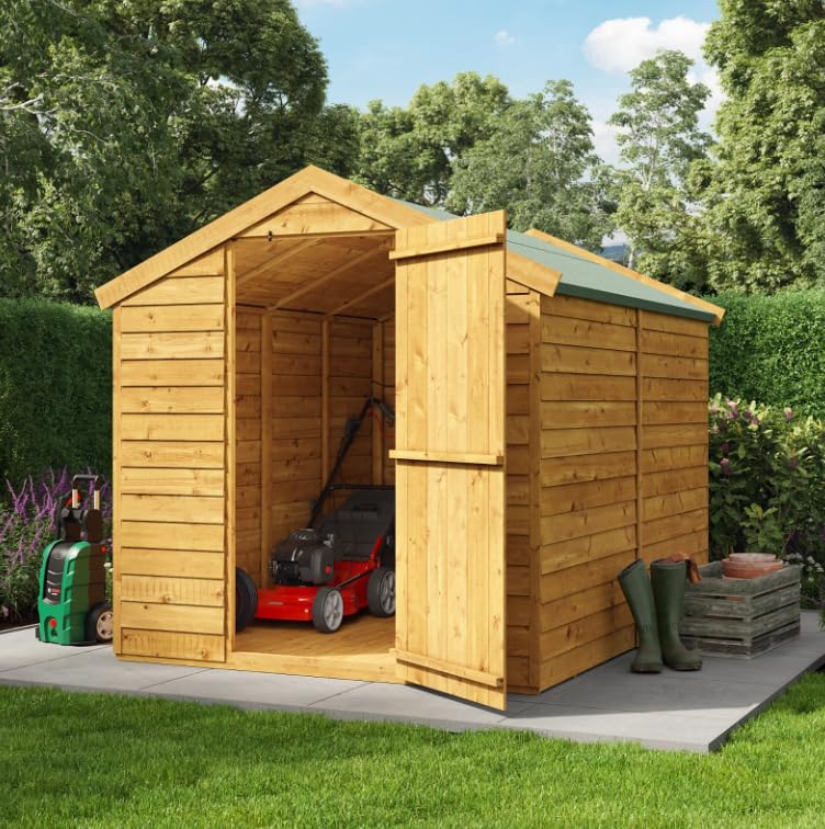 BillyOh 8 x 6 Super Saver Garden Storage Shed Bike Shed with Floor, Roof & Felt (Windowless, 8x6)