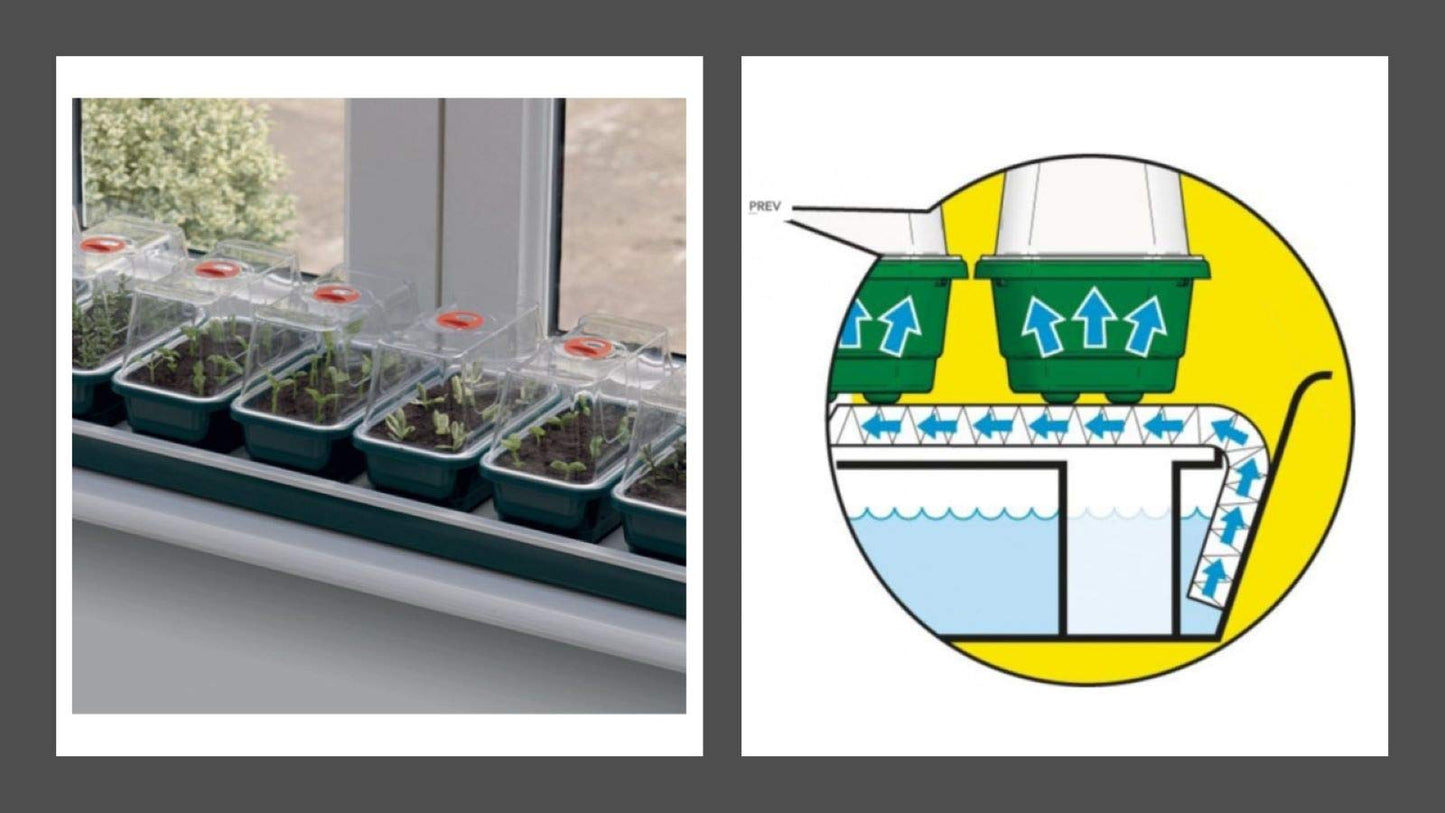 Garland GAL16SW Super 7 Self-Watering Windowsill Propagator - Green