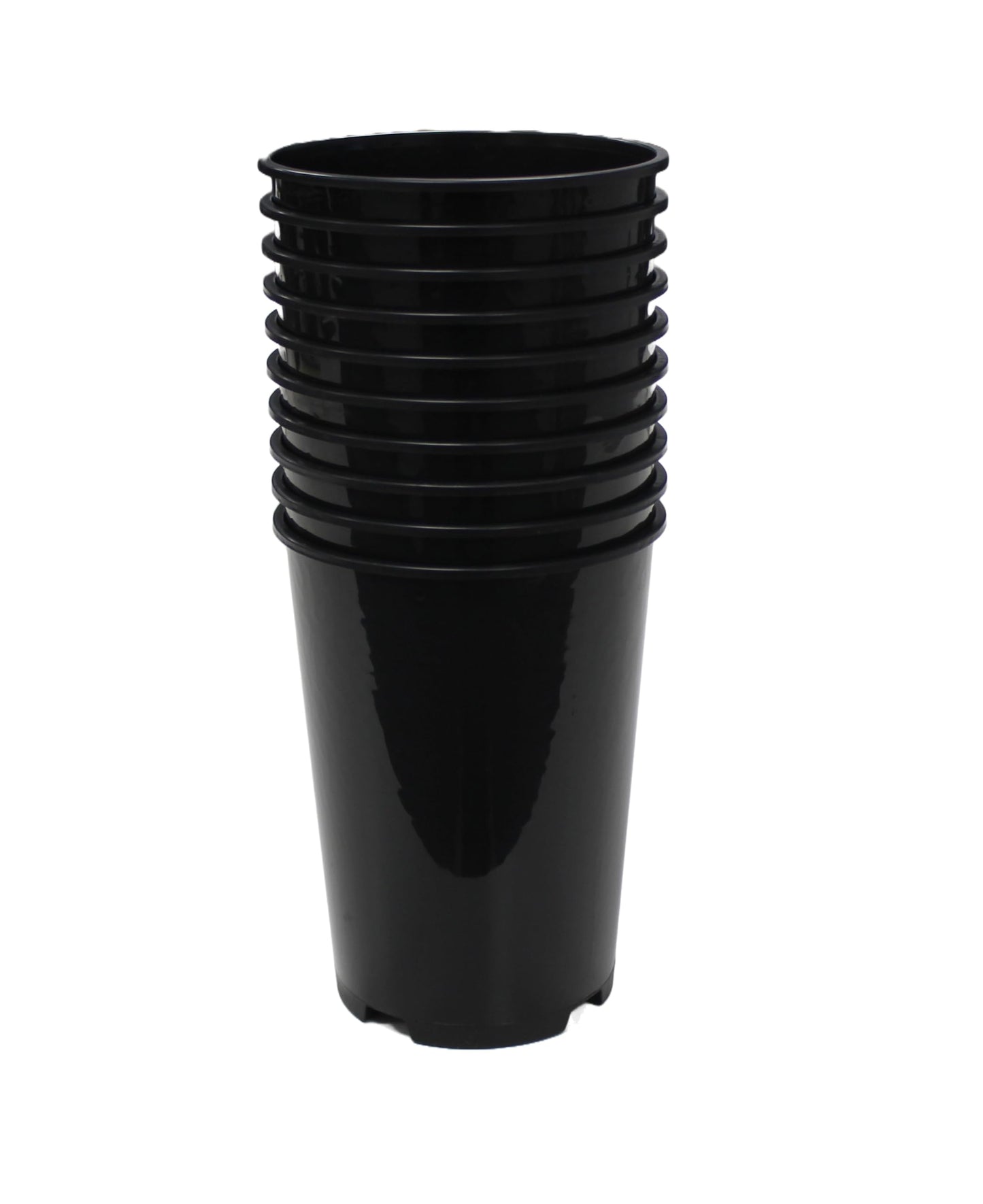 Kingston Tools 10x Extra Tall & Deep Premium 2L Black Plant Pots Recycled Plastics Made in the UK