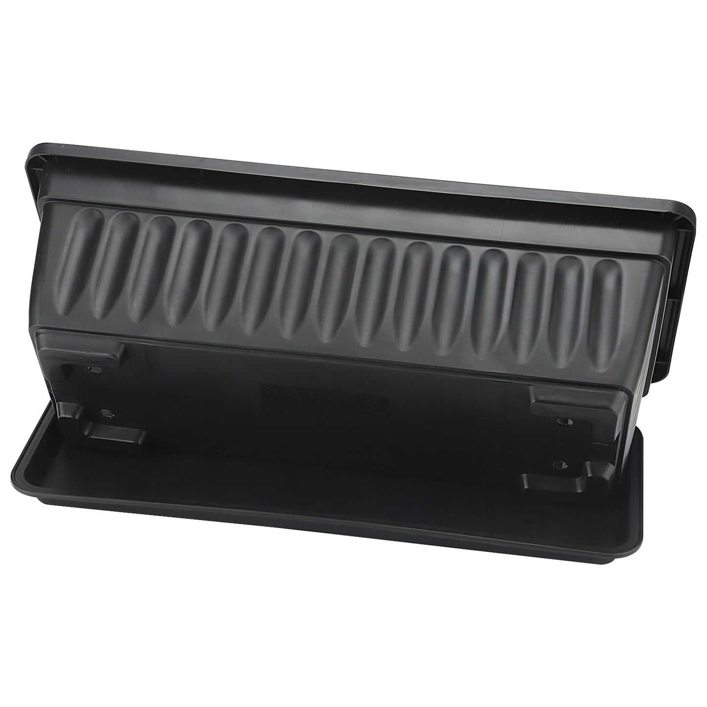 ZOENHOU 6 Pack 43cm Flower Window Box, 17 Inch Rectangular Plastic Window Box Planter with Trays and 30 Green Labels for Windowsill, Patio, Garden, Home Décor, Porchm, Black