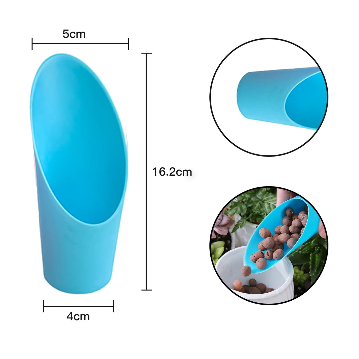 Lezevn 4Pcs Fleshy Plant Soil Shovel Plastic Spade Bucket Scoop Soil Planting Potting Cup Home Gardening Supplies for Plant