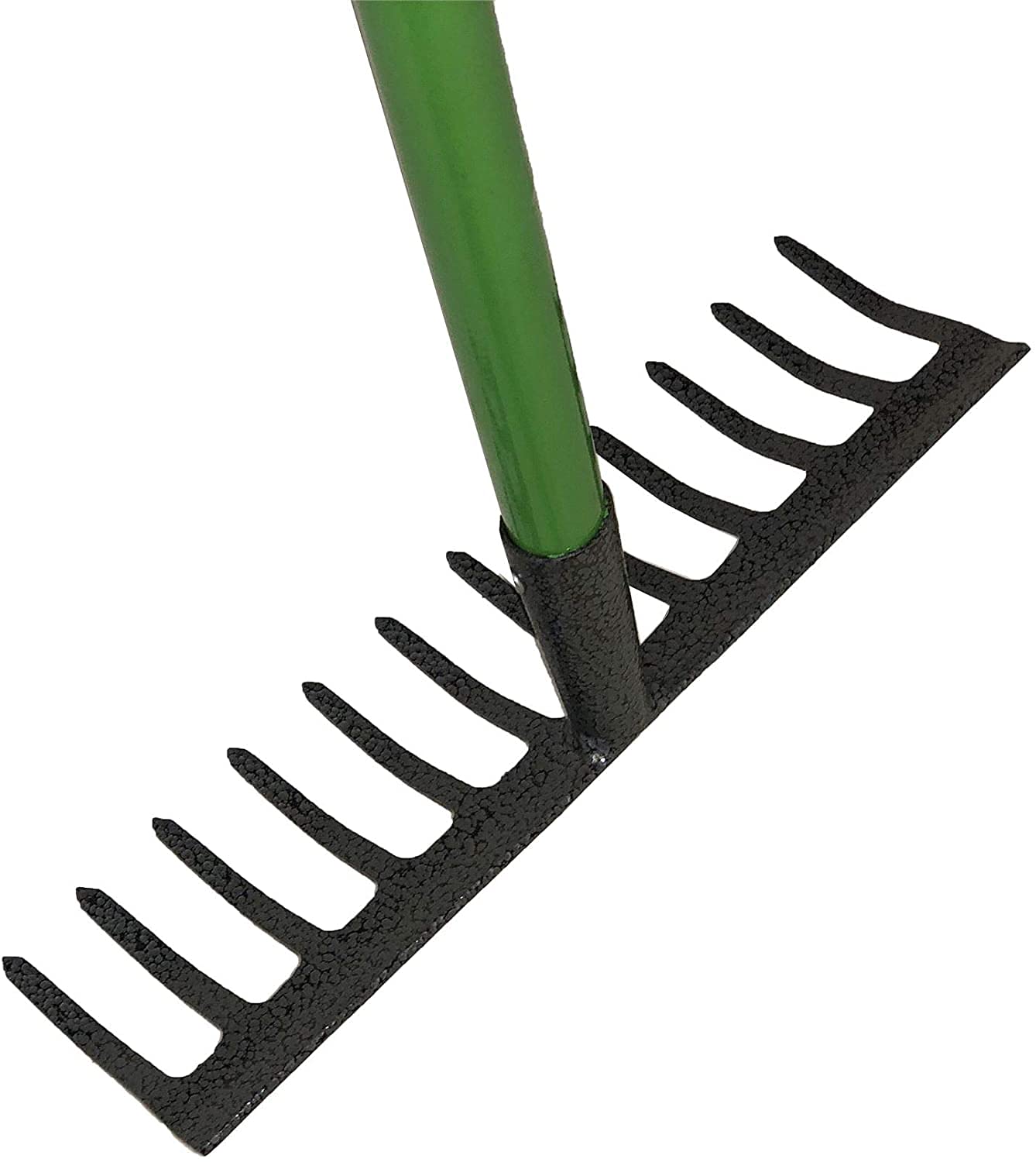 OptiProducts® 12 Teeth Garden Rake Heavy Duty Soil Rake, Carbon Steel Rake for Gardening, Garden Rakes Metal With Steel Handle, Gardening Tool