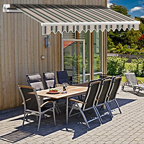 Green Bay 3m x 2.5m Manual Retractable Patio Awning
