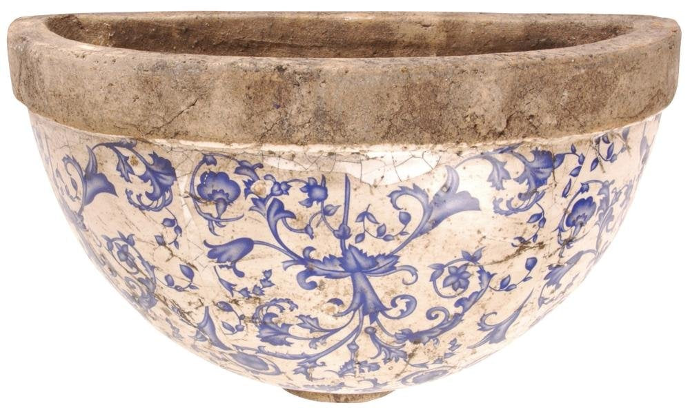 Esschert Design AC04 18 x 28 x 12cm Ceramic Wall Flower Pot - Multi-Colour