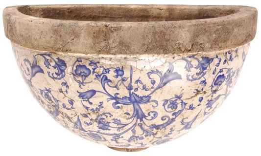 Esschert Design AC04 18 x 28 x 12cm Ceramic Wall Flower Pot - Multi-Colour