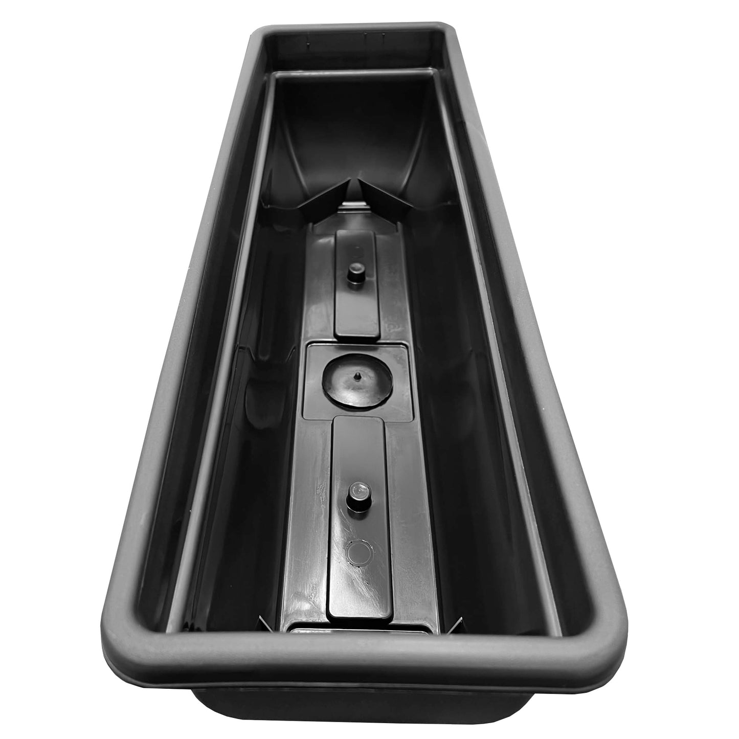 STORM TRADING GROUP Bellpot Trough Winchester Plastic Plant Pot Rectangle Flower Planter For Home, Windows, Gardens, Patio, Greenhouses & Balconies (1, Black/Ebony)