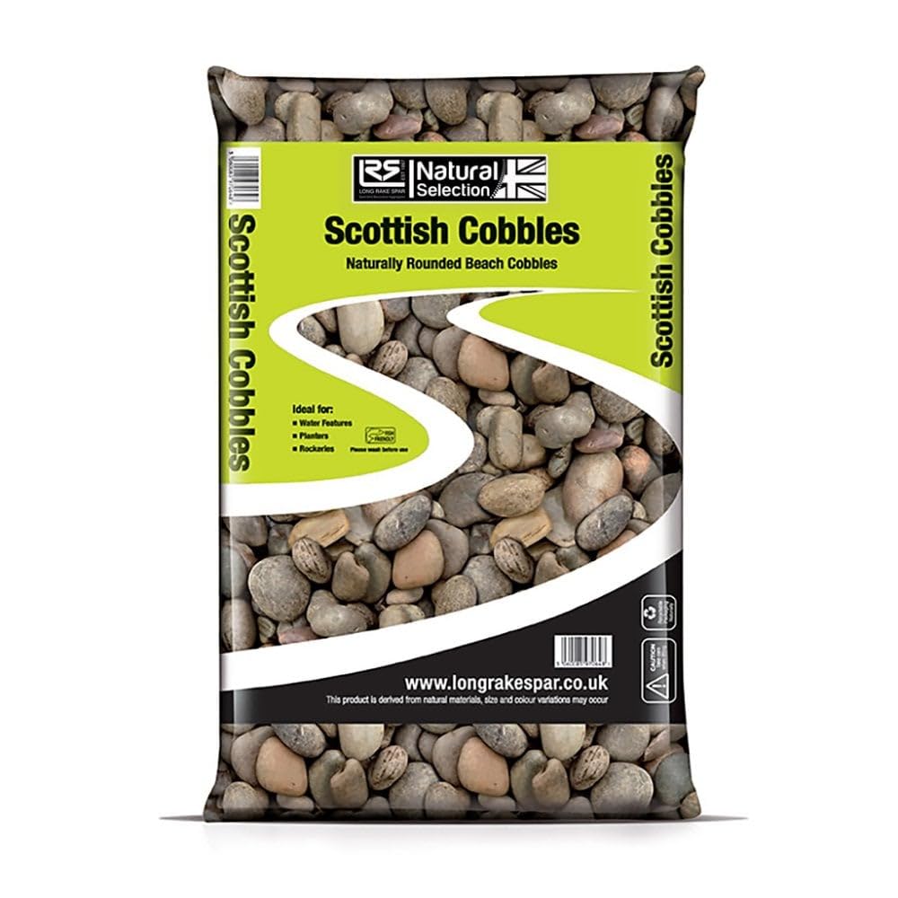 Scottish Cobbles | 50mm to 75mm | 20kg | Aggregates, Garden Pebbles, Garden Chippings, Driveway Stones/Sealer