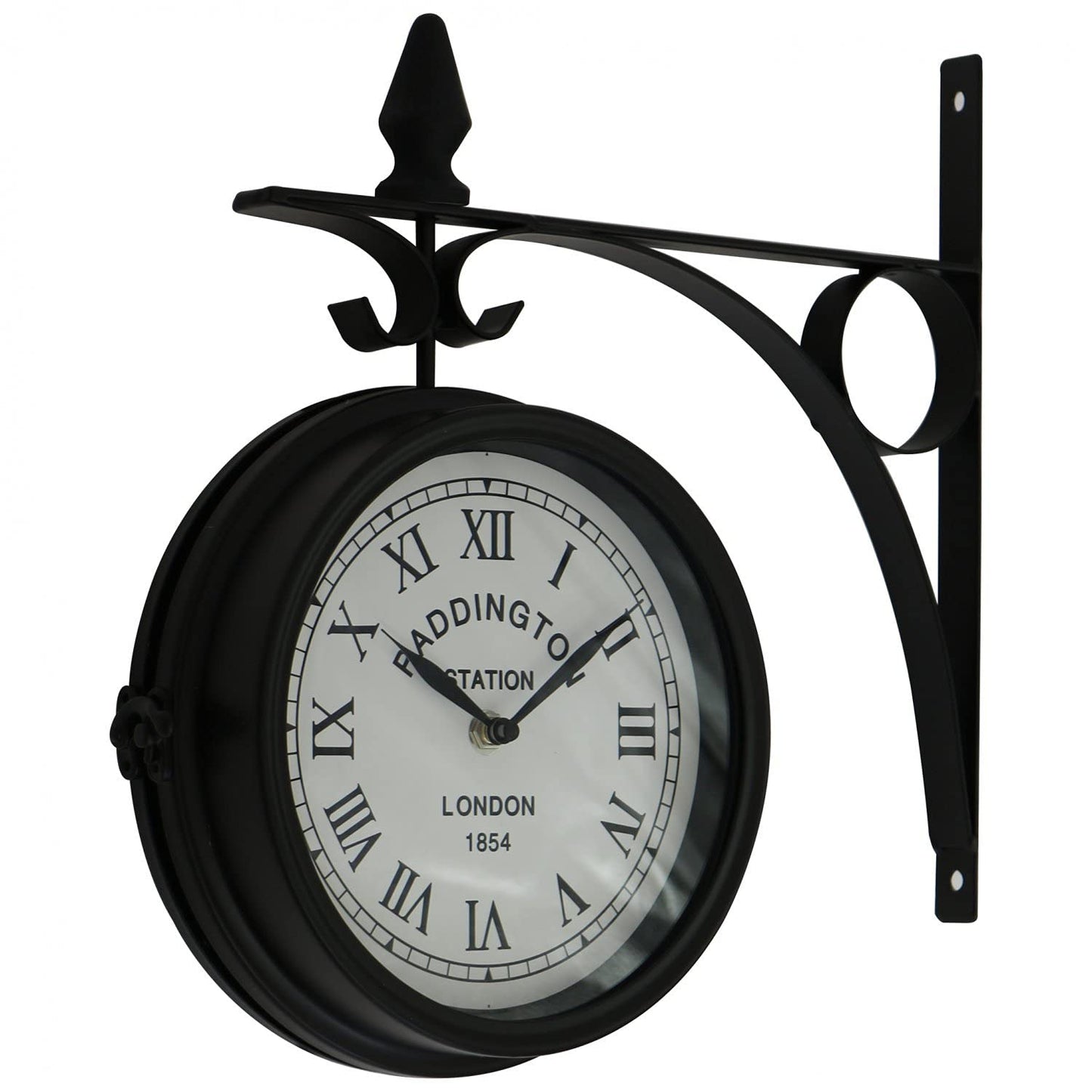 Oypla Double Sided Paddington Station Outdoor Garden Wall Clock