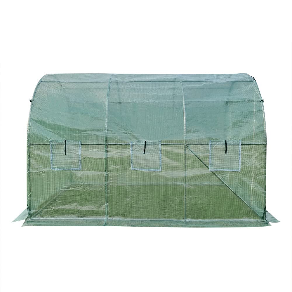 Panana Walk-in Greenhouse Galvanised Frame Polly Tunnel Patio Garden Outdoor Polytunnel 2M/3M/4M/6M (3x2x2m)