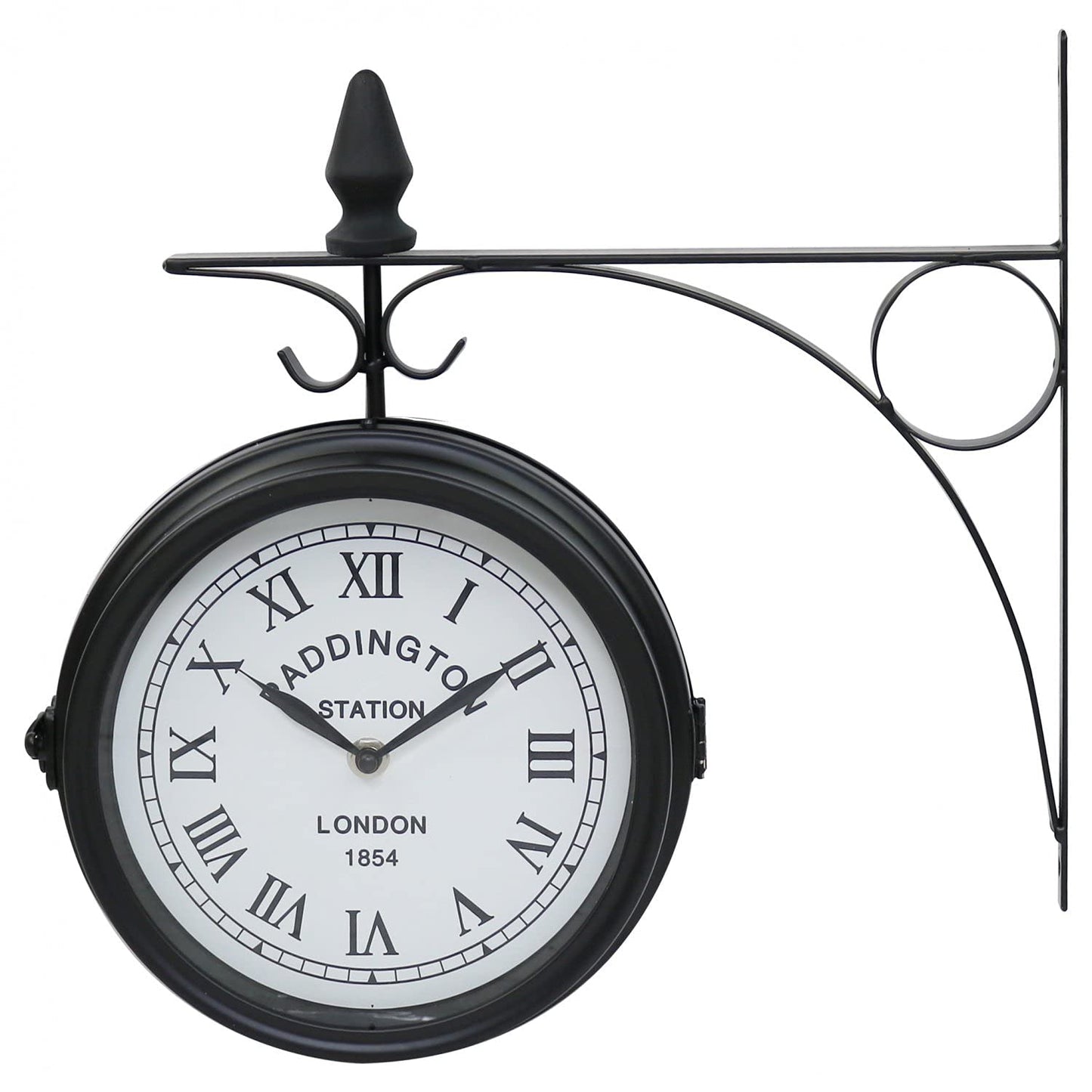 Oypla Double Sided Paddington Station Outdoor Garden Wall Clock