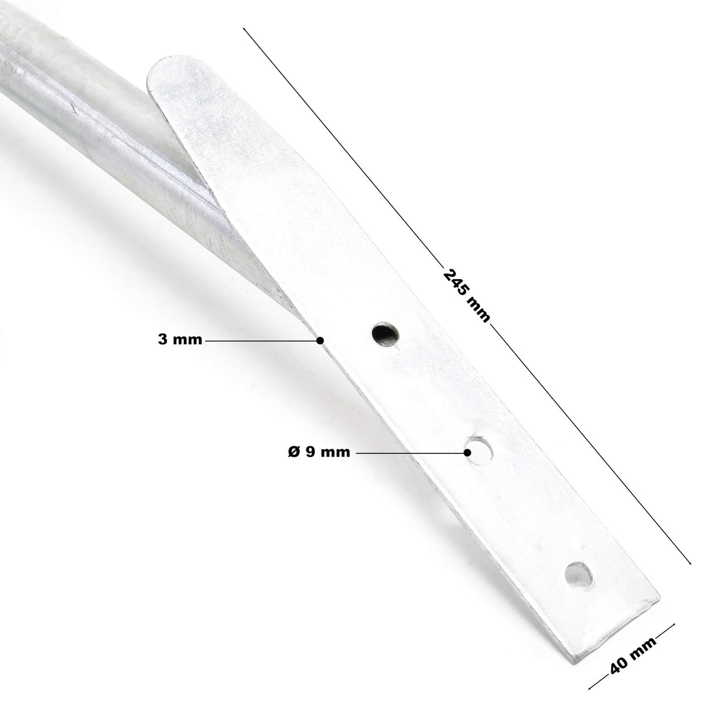 Storm Fence Post Ground Support Anchor Galvanized Steel Garden Wall Repair
