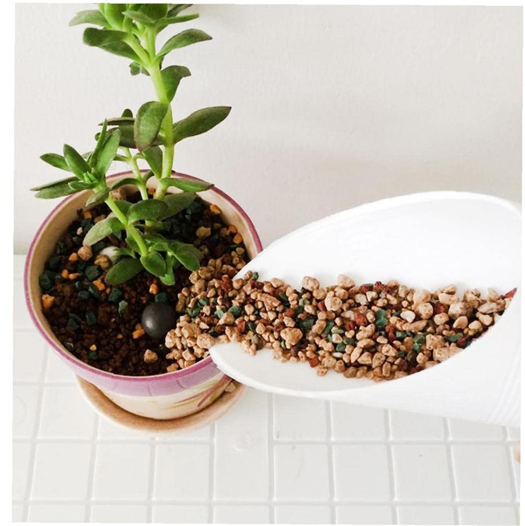 TOSSPER Fleshy Plant Soil Shovel Plastic Bucket Scoop Cylinder Potted Cultivation Spade Planting Soil Shovel Garden Supplies