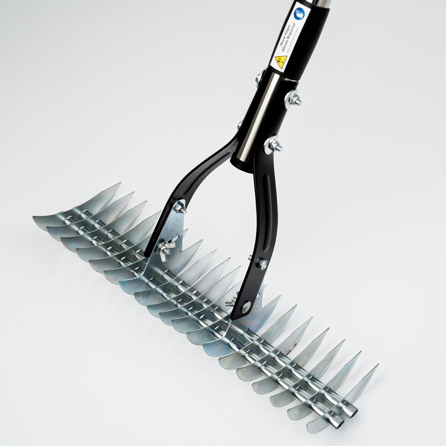 Thatch Rake | Lawn Thatching Rake with Steel Tines & Sturdy Handle | Efficient Grass Grooming Heavy-Duty Rake for Removing Dead Grass & Debris | Durable Garden & Soil Rake