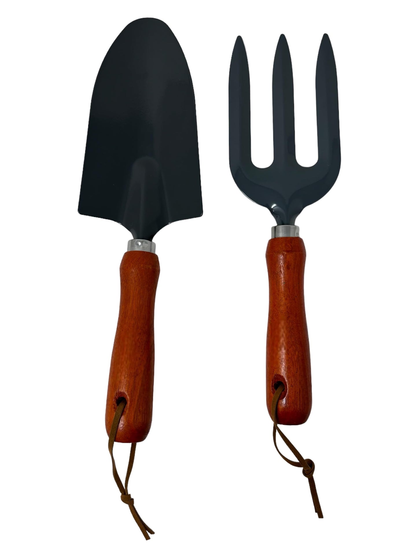 fiXte Hand Fork and Hand Trowel Garden Set Twin Pack Wooden Handles Carbon Steel Ideal Gardening Gift Set