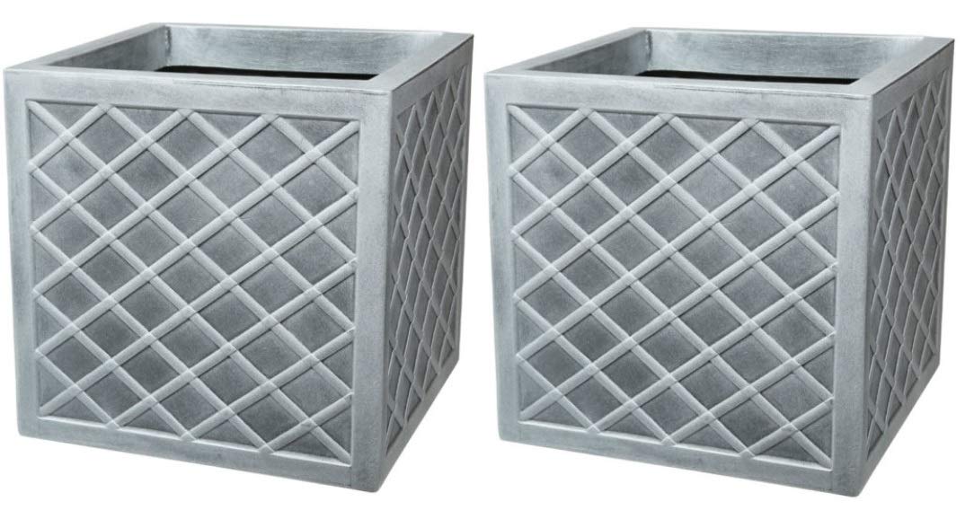 2 x Square Lazio Slate Grey 32