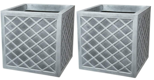 2 x Square Lazio Slate Grey 32