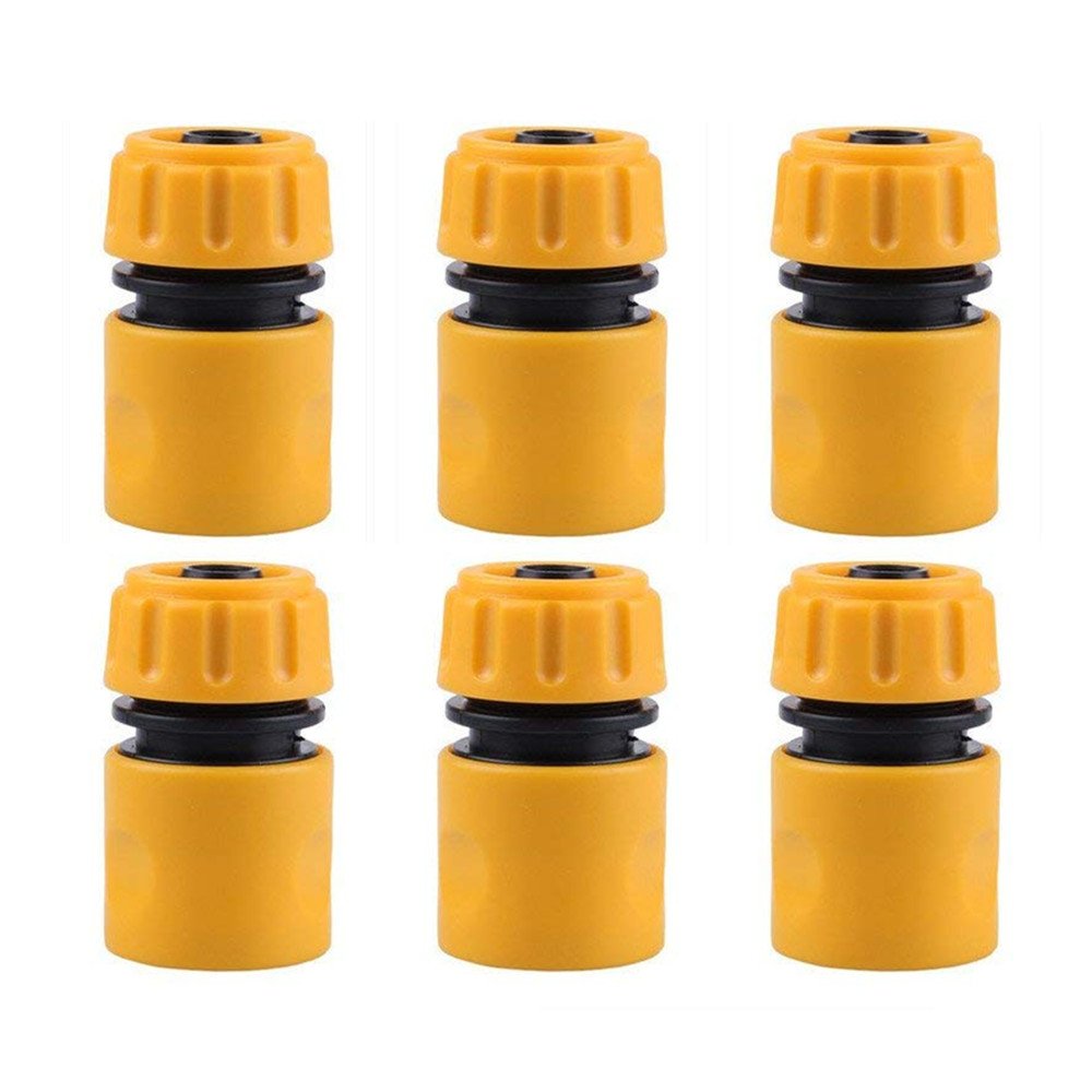 TOPWAYS 6 pack Hose End Quick Connect fitting 1/2" Hose Pipe Quick Connector