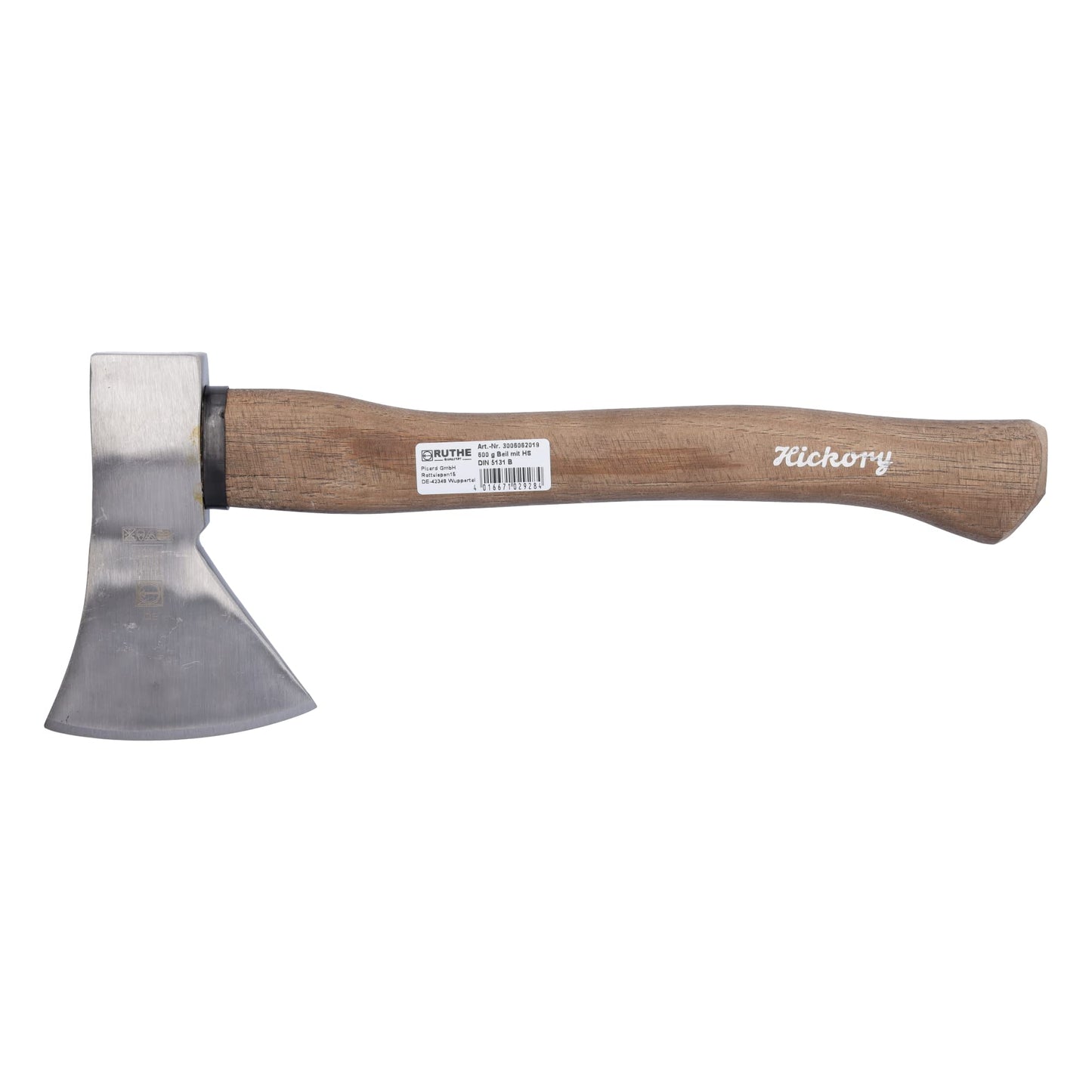 Ruthe VPA/GS Hatchet with Hickory Handle, Silver/Beige, 600 g