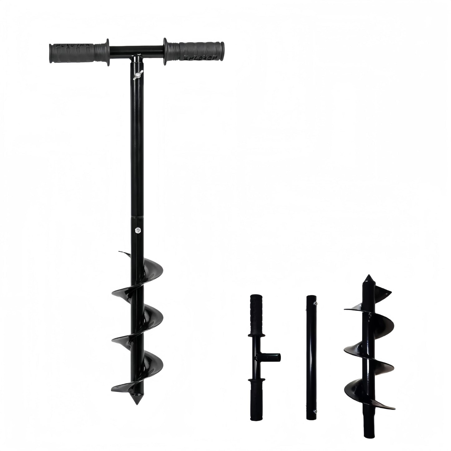 Fence Post Auger,Post Hole Digger Hand Drill, 10X60cmPost Hole Digger with Non-Slip Handle, Adjustable Post Hole Auger for Gardening Planting, Bulb Planting, Umbrella Hole, Mixing Fertilizer
