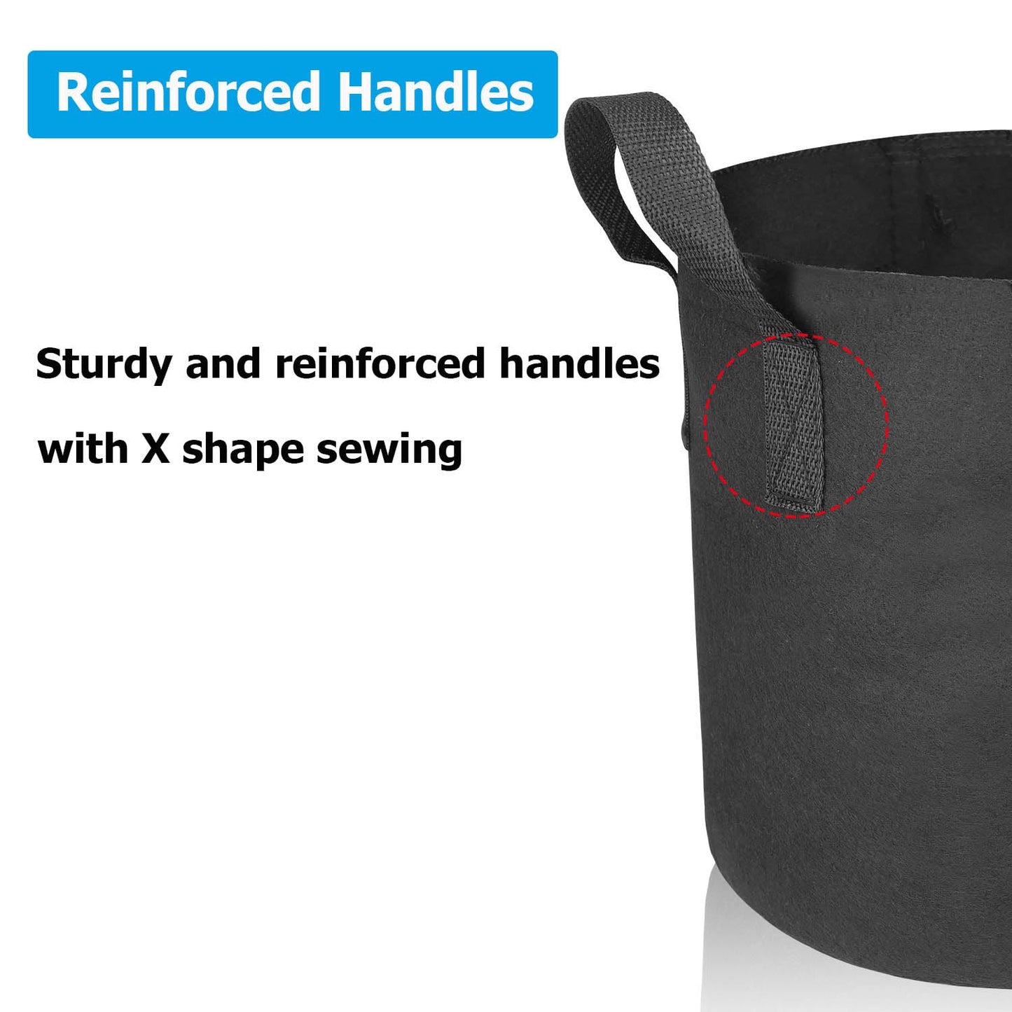 Adorma 12 Packs 5 Gallon Grow Bags, Heavy Duty 300G Thickened Nonwoven Fabric Plant Pots with Handle