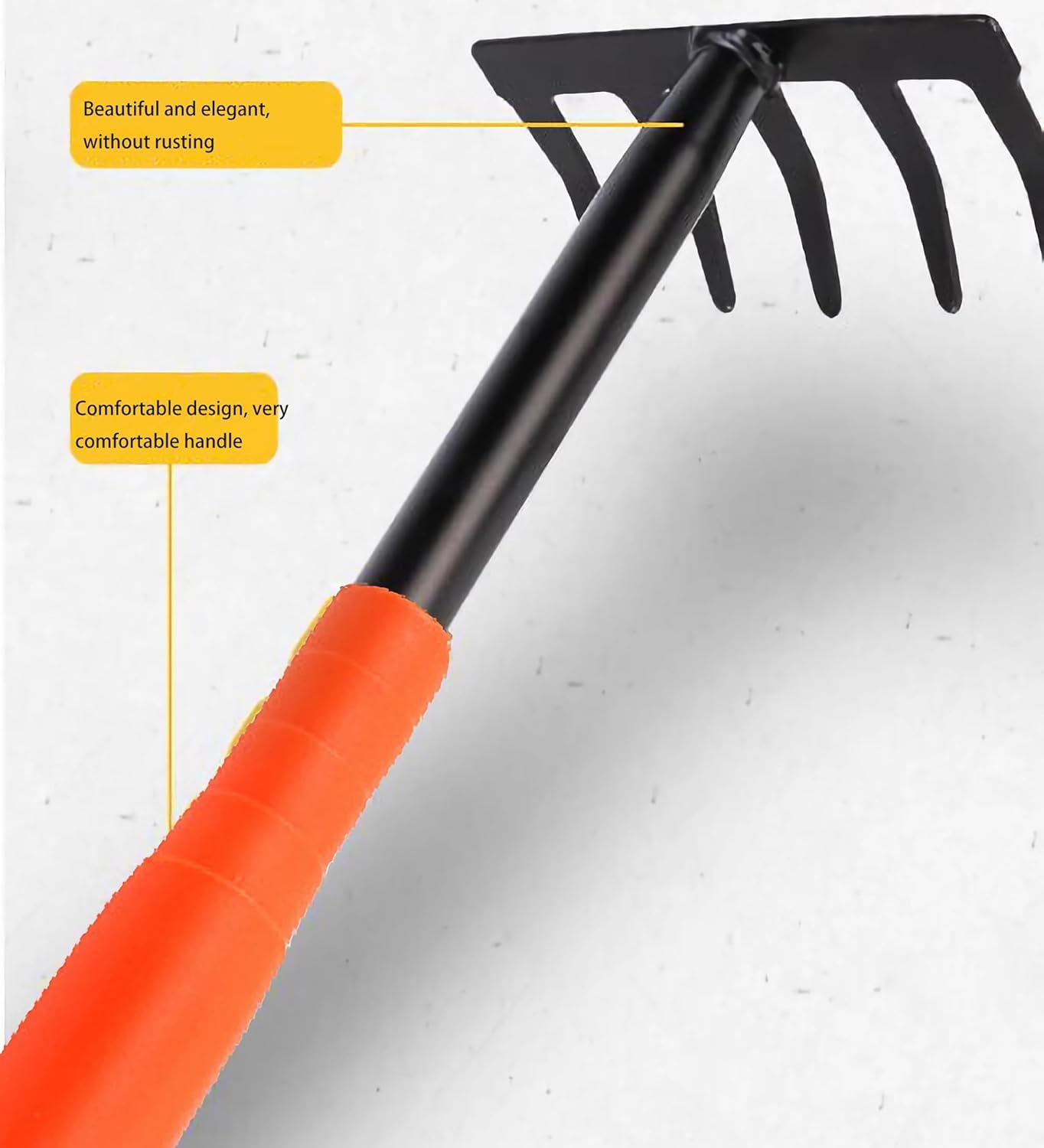 Hand Garden Rake,Garden Tools,Rake for Gardening,Garden Rakes for Lawns,Heavy Duty Carbon Steel Mini Hand Cultivator Grass Leaf Rake Gardening Tools