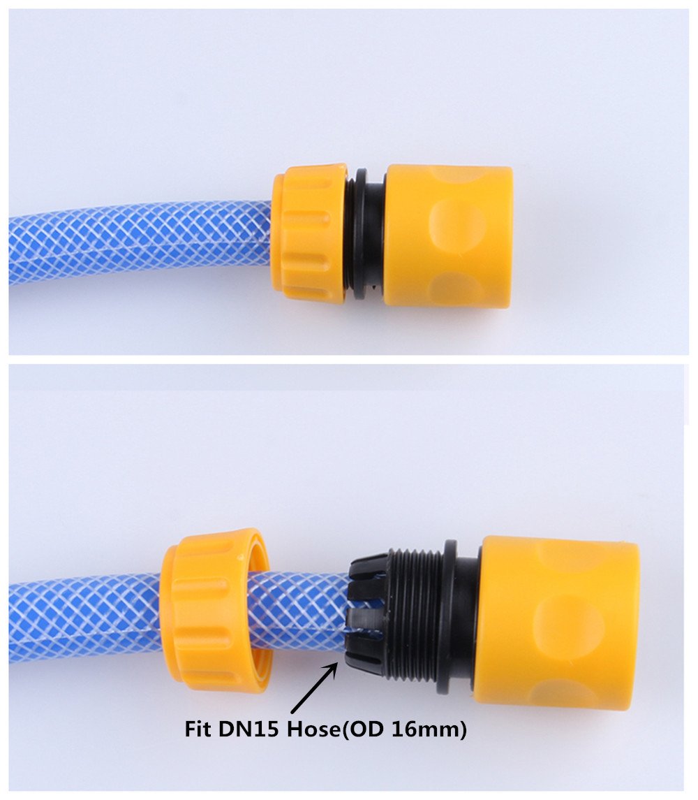 TOPWAYS 6 pack Hose End Quick Connect fitting 1/2" Hose Pipe Quick Connector