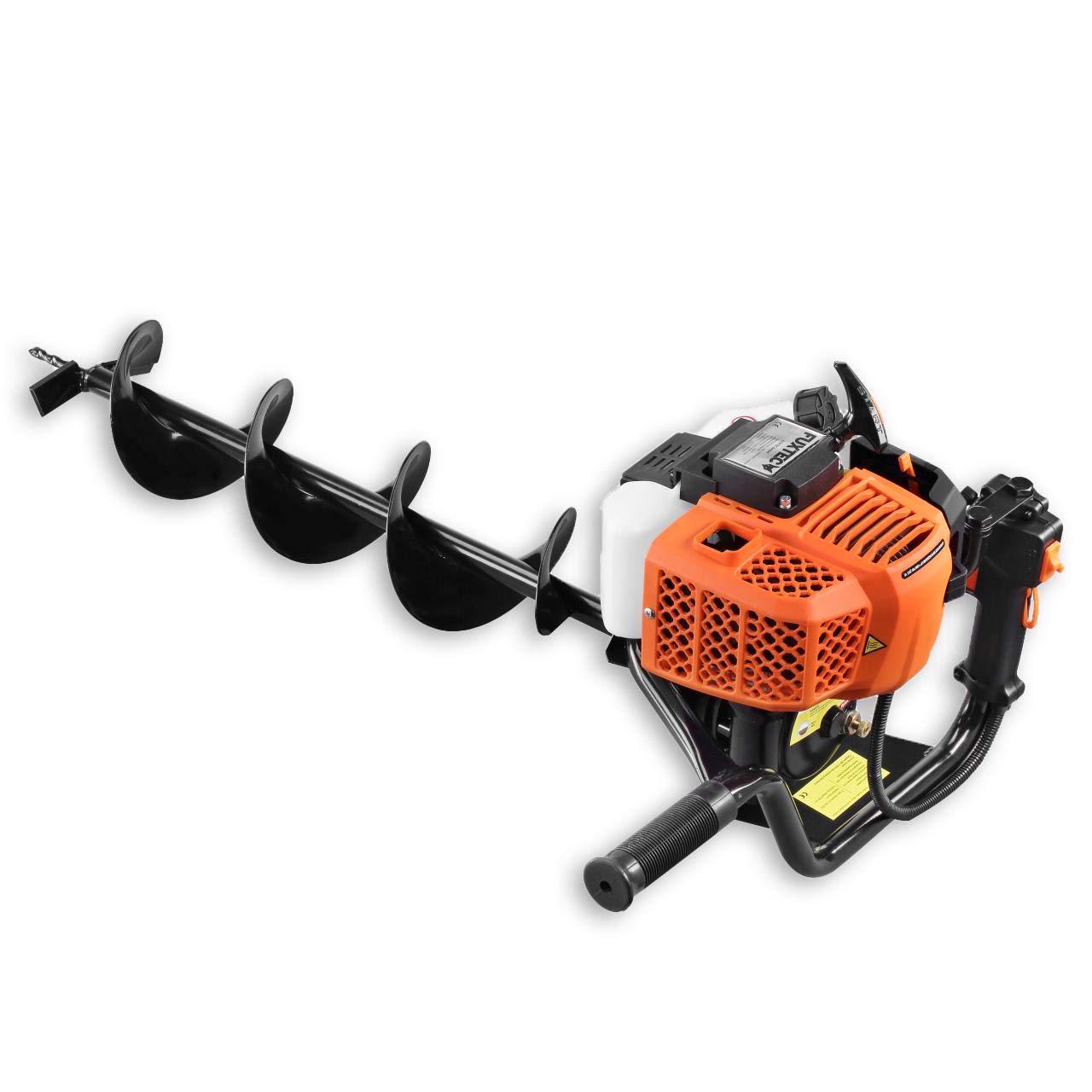 Fuxtec Petrol Earth Auger – post hole borer FX-EB162 motor 62cc | 3.4HP | 3 Drill Bits (100–150–200mm) | Easy Starter | Oil Control Window | Ideal for Fence Posts, Planting Holes & Garden Projects