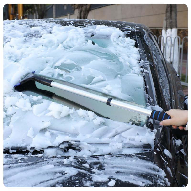 ZMShenMa Oxford Car Snow Shovel With Aluminum Alloy Telescopic Snow Removal Shovel Multifunctional Glass Shovel Snow Shovel Cleaning Scraper Snow Brush