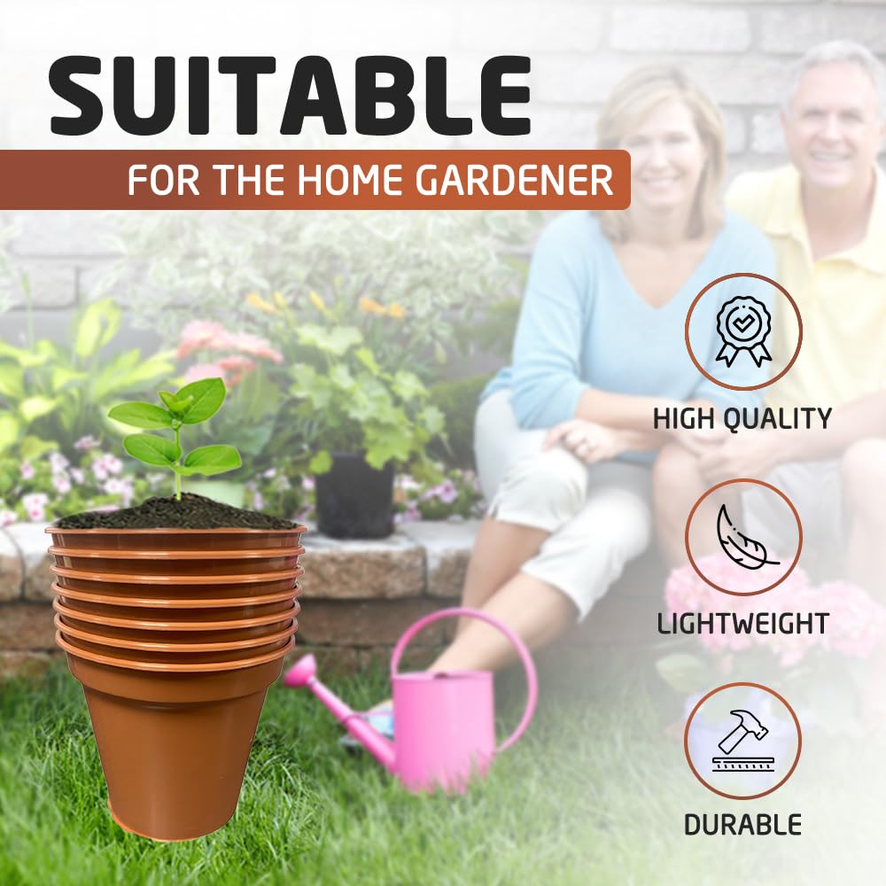 ACCURATE Garden Pot (Set of 7) Ideal for cultivation of cuttings or pricking out-Terracotta COLOUR- Size (4INCH/10CM) (1)
