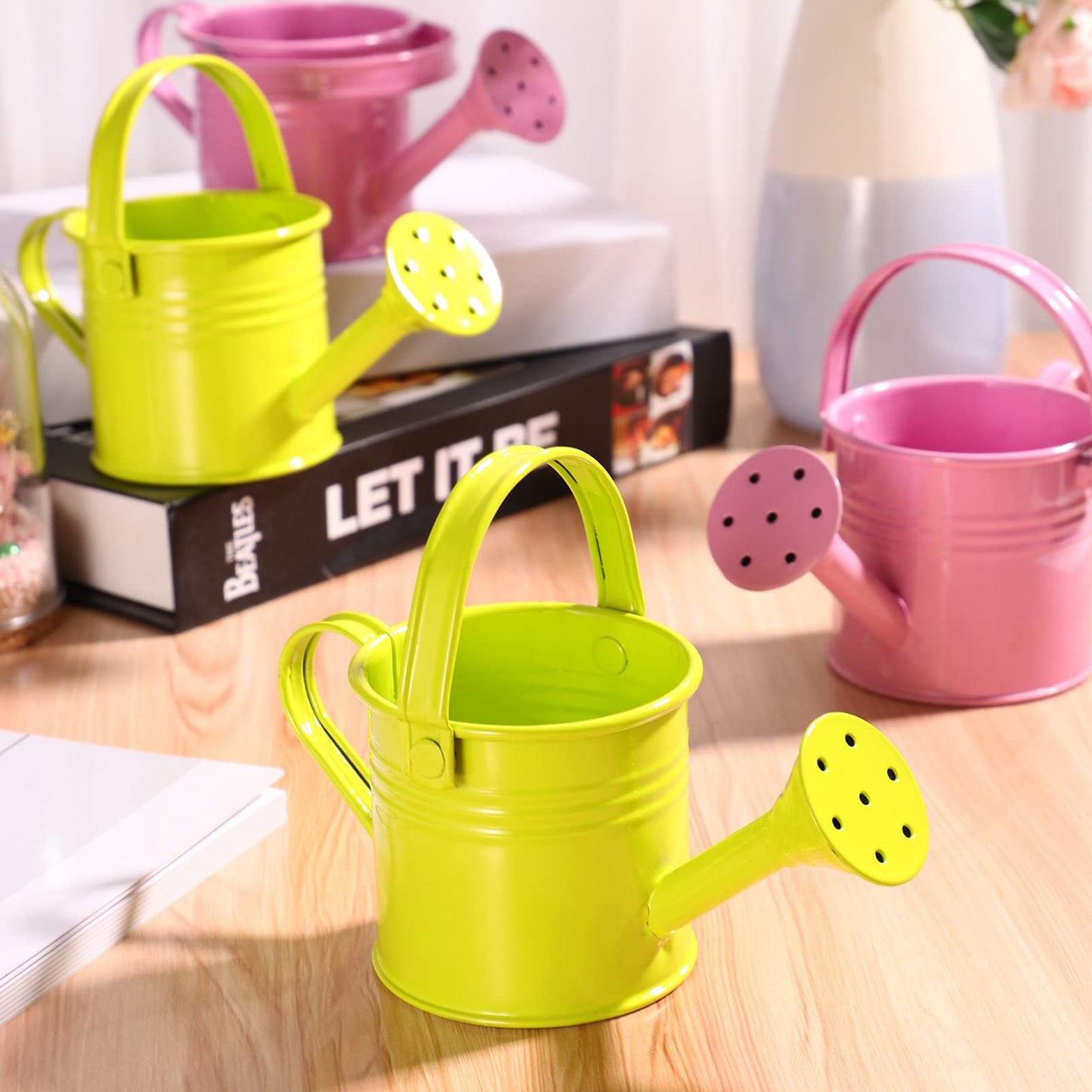 Yardwe Watering Cans Childrens Water Can: Mini Small Kids Water Pots for Outdoor Indoor House Plants 5PCS (Random Color)