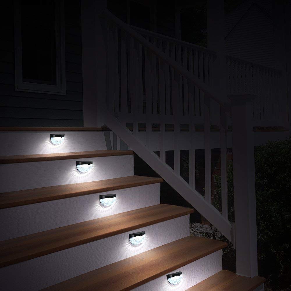 GloBrite Garden Lights - Pack of 8 Outdoor Lights - Waterproof Night Light for Pathway, Patio, Deck, Fence - Solar Security Light with Dusk to Dawn Sensor - Outdoor Lighting