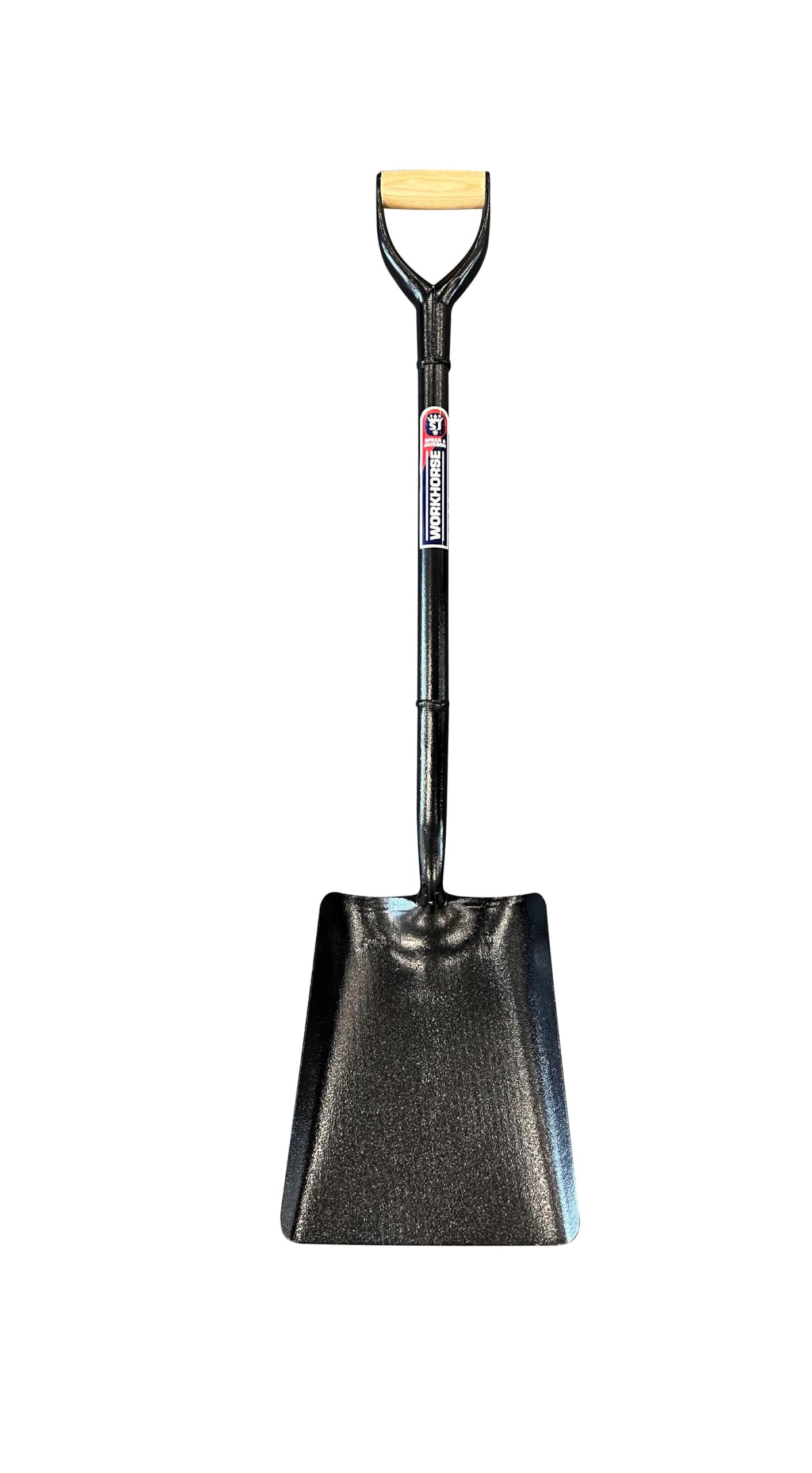 Spear & Jackson 2002WORK Workhorse No.2 Square Mouth Tubular Steel Shovel, Black