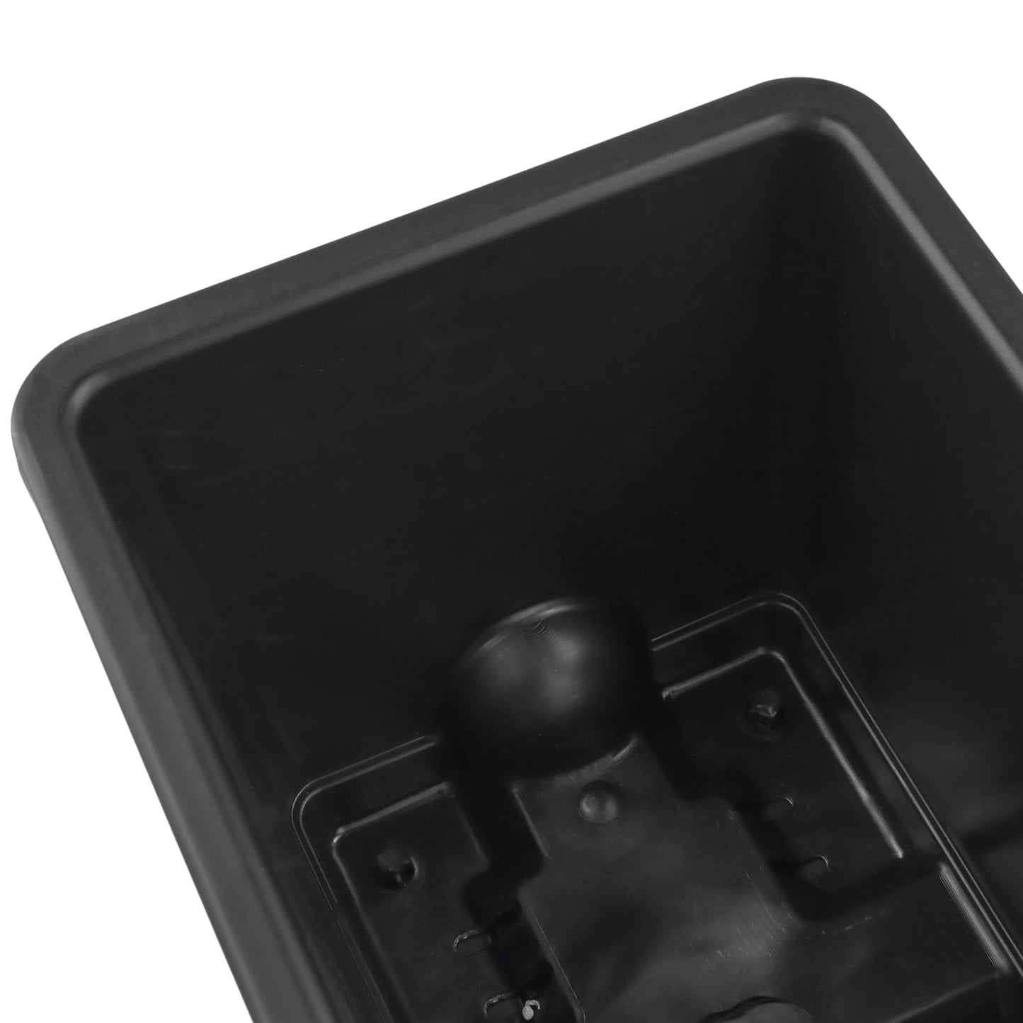 MUKSEUT 8PCS 17 Inch Black Window Boxes with Drainage Holes and Trays, Resin Flower Window Box Planter, Rectangle Planters for Windowsill, Patio, Garden, Home Decor, Porch Yard